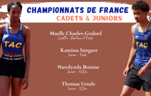 LES QUALIFIÉS AUX CHAMPIONNATS DE FRANCE CADETS/JUNIORS